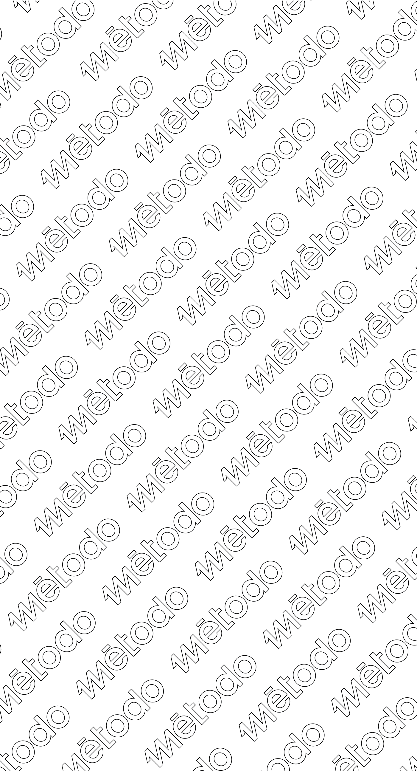 Um contorno preto simples de do logo Método em um fundo transparente.